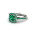 Emerald Cathedral Halo Engagement Ring - Luciana No. 21