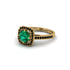 Emerald Cathedral Halo Engagement Ring - Luciana No. 34 image 3