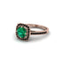 Emerald Cathedral Halo Engagement Ring - Luciana No. 35