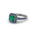 Emerald Cathedral Halo Engagement Ring - Luciana No. 66