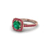 Emerald Cathedral Halo Engagement Ring - Luciana No. 50
