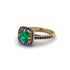 Emerald Cathedral Halo Engagement Ring - Luciana No. 64