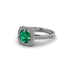 Emerald Cathedral Halo Engagement Ring - Luciana No. 6 image 3