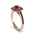 Ruby Cathedral Halo Engagement Ring - Luciana No. 41 image 2