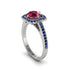 Ruby Cathedral Halo Engagement Ring - Luciana No. 72 image 2