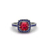Ruby Cathedral Halo Engagement Ring - Luciana No. 72 image 1