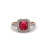 Ruby Cathedral Halo Engagement Ring - Luciana No. 11