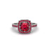 Ruby Cathedral Halo Engagement Ring - Luciana No. 57 image 1