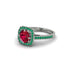 Ruby Cathedral Halo Engagement Ring - Luciana No. 27 image 3