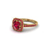 Ruby Cathedral Halo Engagement Ring - Luciana No. 55 image 3