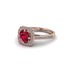 Ruby Cathedral Halo Engagement Ring - Luciana No. 11 image 3