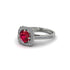 Ruby Cathedral Halo Engagement Ring - Luciana No. 12 image 3