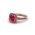 Ruby Cathedral Halo Engagement Ring - Luciana No. 56