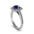 Sapphire Cathedral Halo Engagement Ring - Luciana No. 15