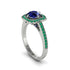 Sapphire Cathedral Halo Engagement Ring - Luciana No. 30