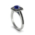 Sapphire Cathedral Halo Engagement Ring - Luciana No. 45