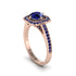 Sapphire Cathedral Halo Engagement Ring - Luciana No. 74 image 2