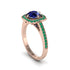 Sapphire Cathedral Halo Engagement Ring - Luciana No. 29 image 2
