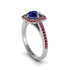 Sapphire Cathedral Halo Engagement Ring - Luciana No. 60