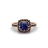 Sapphire Cathedral Halo Engagement Ring - Luciana No. 44