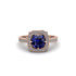 Sapphire Cathedral Halo Engagement Ring - Luciana No. 14