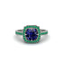 Sapphire Cathedral Halo Engagement Ring - Luciana No. 30