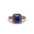 Sapphire Cathedral Halo Engagement Ring - Luciana No. 74