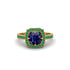 Sapphire Cathedral Halo Engagement Ring - Luciana No. 28