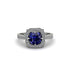 Sapphire Cathedral Halo Engagement Ring - Luciana No. 15