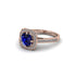 Sapphire Cathedral Halo Engagement Ring - Luciana No. 14