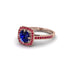 Sapphire Cathedral Halo Engagement Ring - Luciana No. 59