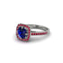 Sapphire Cathedral Halo Engagement Ring - Luciana No. 60 image 3