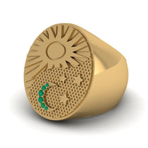 Emerald Celestial Harmony Men's Ring - Miller No. 4 image 1