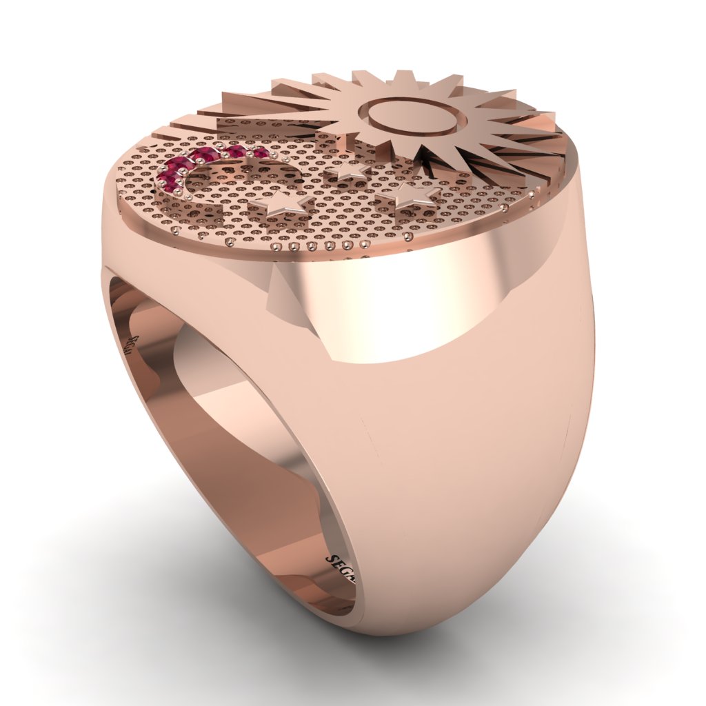 Ruby Celestial Harmony Men's Ring - Miller No. 11