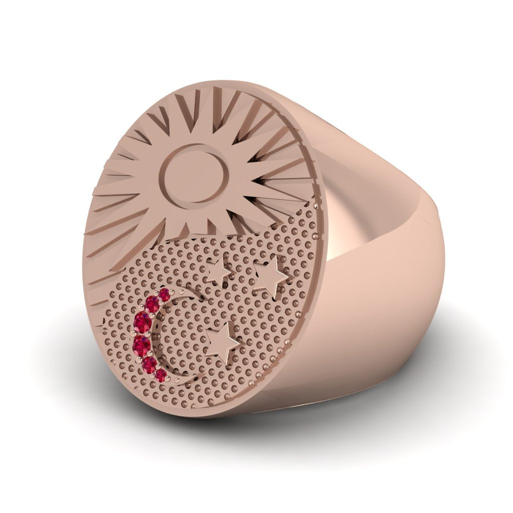 Ruby Celestial Harmony Men's Ring - Miller No. 11