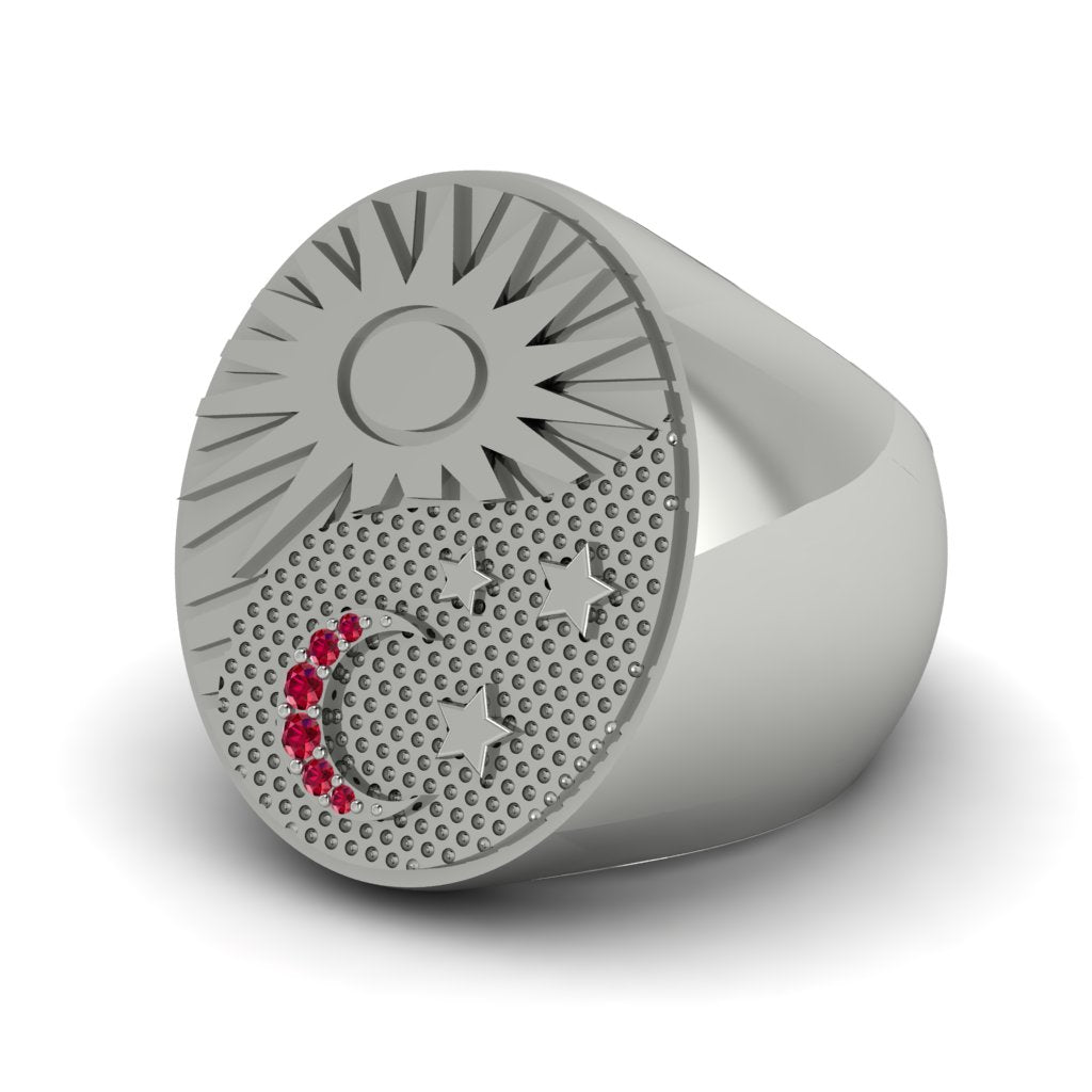 Ruby Celestial Harmony Men's Ring - Miller No. 12
