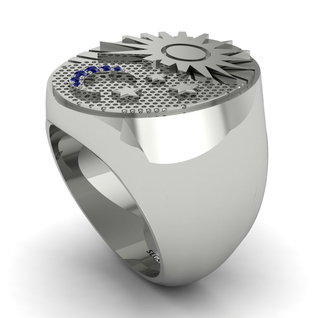 Sapphire Celestial Harmony Men's Ring - Miller No. 15