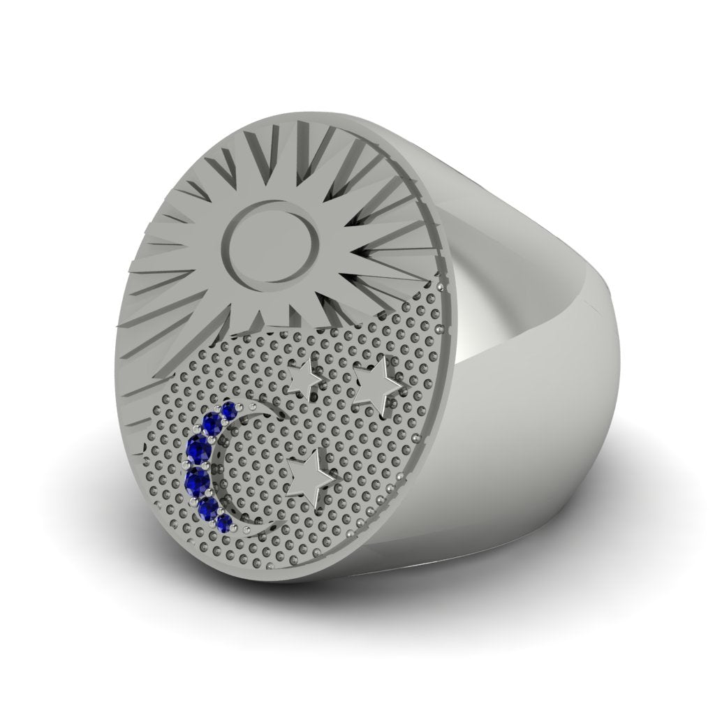 Sapphire Celestial Harmony Men's Ring - Miller No. 15