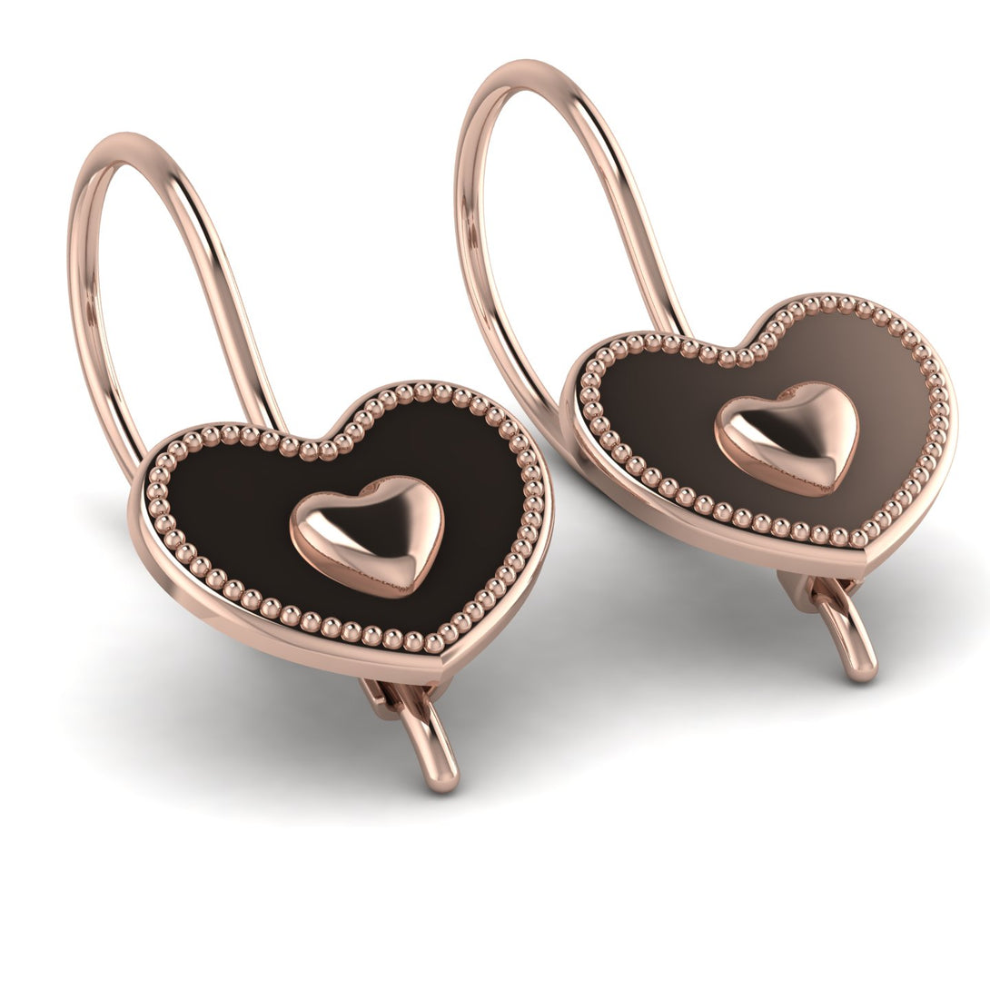 Charming Heart Hoop Earrings In Gold - Ariana No. 2