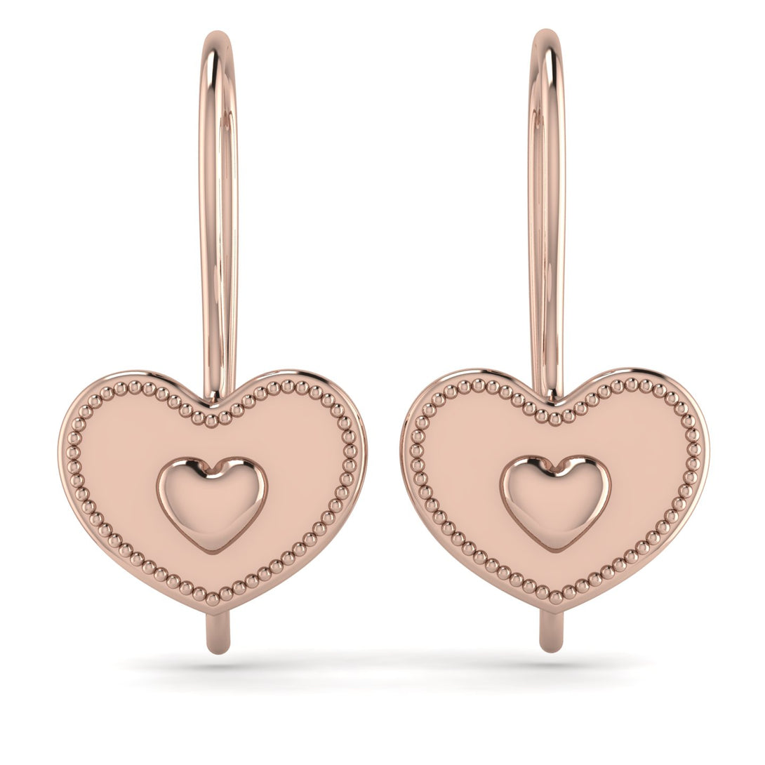 Charming Heart Hoop Earrings In Gold - Ariana No. 2
