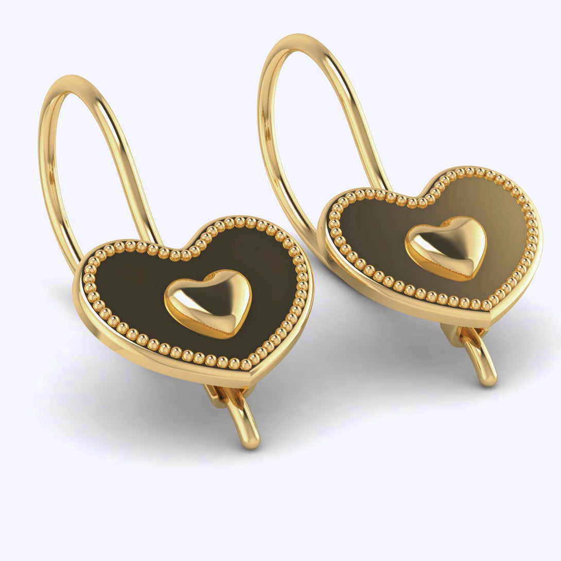 Charming Heart Hoop Earrings In Gold - Ariana No. 1
