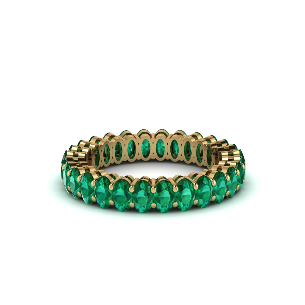 Oval Emerald Classic Eternity Wedding Ring - Joy No. 4