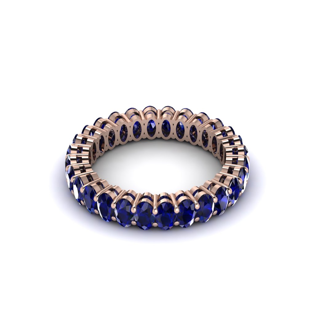 Oval Sapphire Classic Eternity Wedding Ring - Joy No. 14