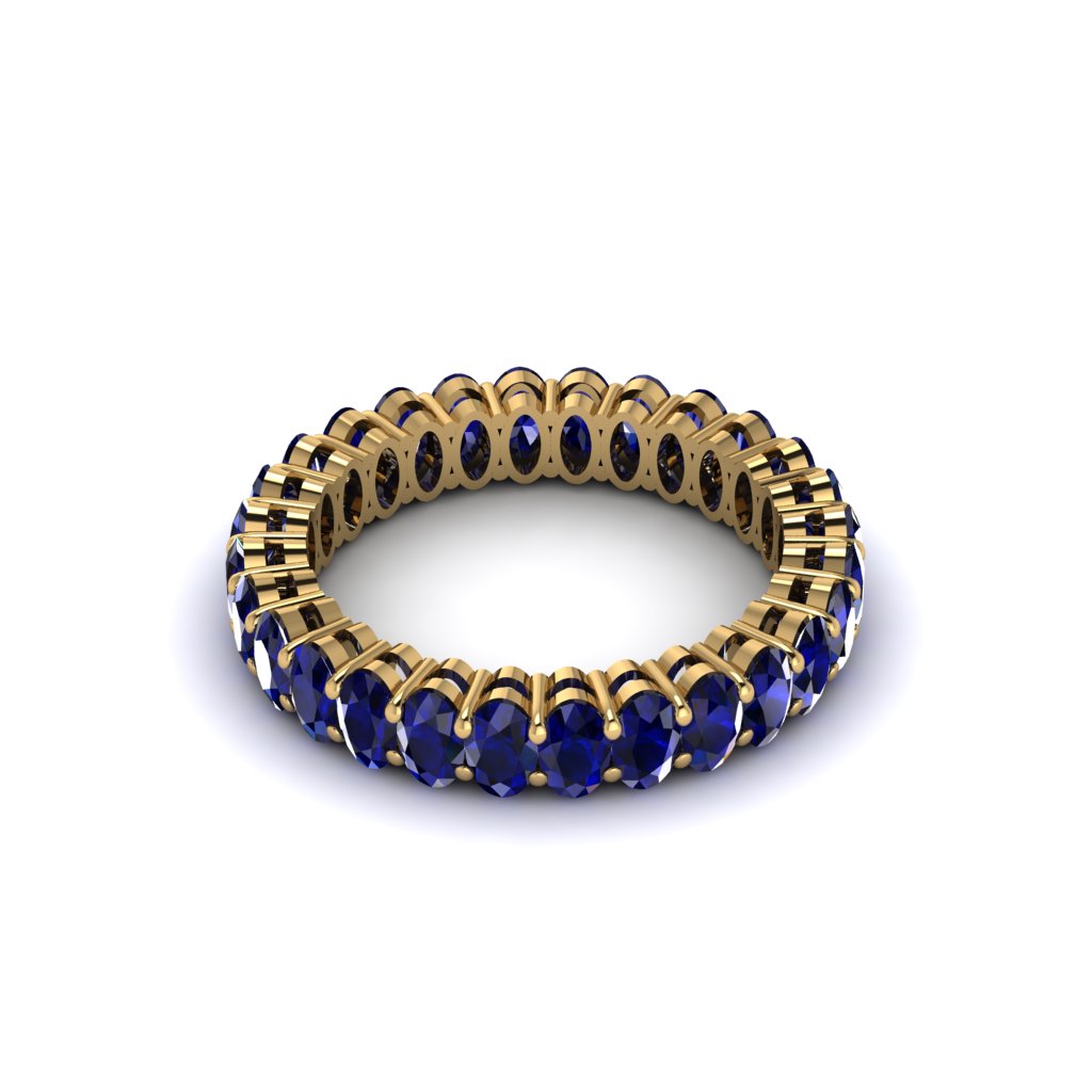Oval Sapphire Classic Eternity Wedding Ring - Joy No. 13