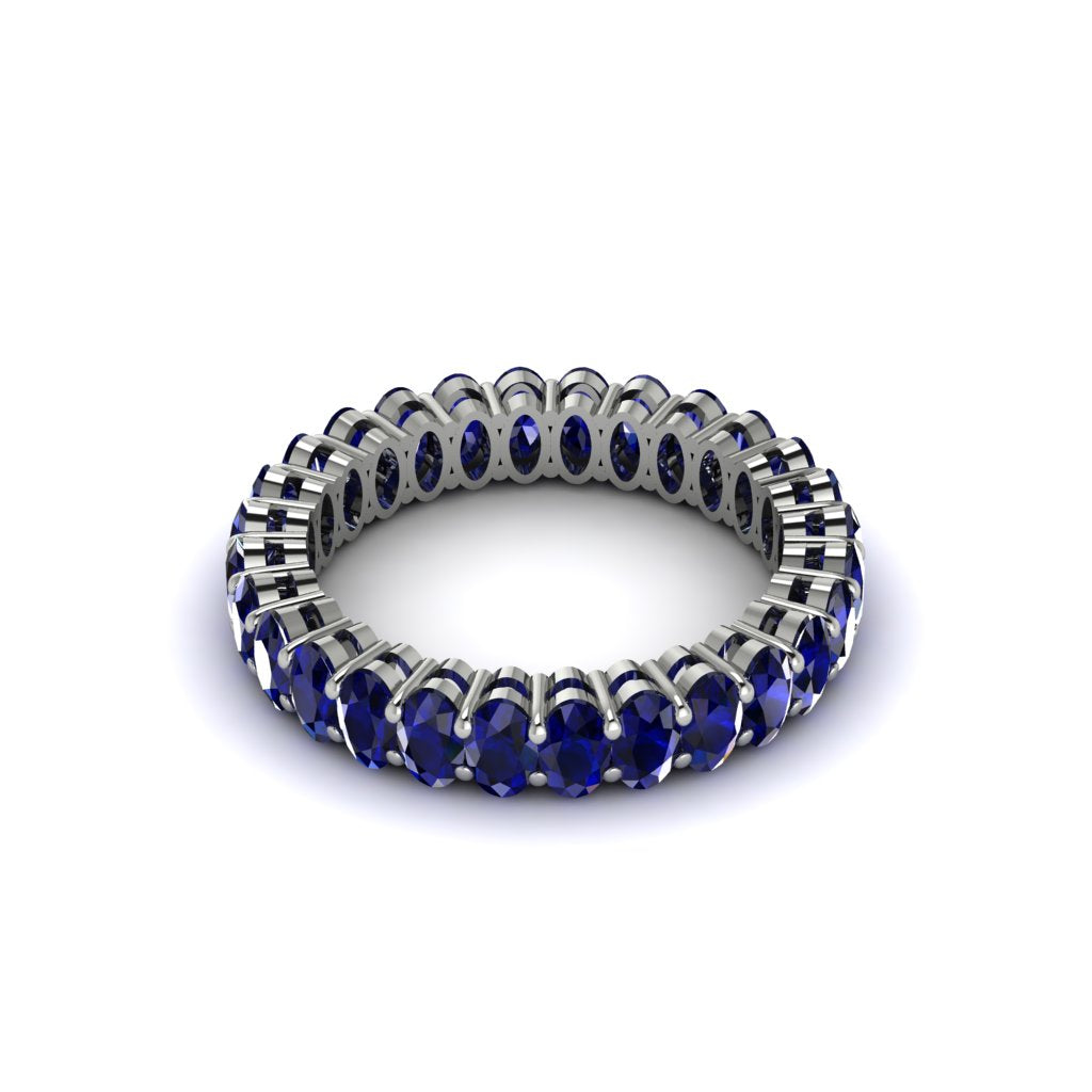Oval Sapphire Classic Eternity Wedding Ring - Joy No. 15