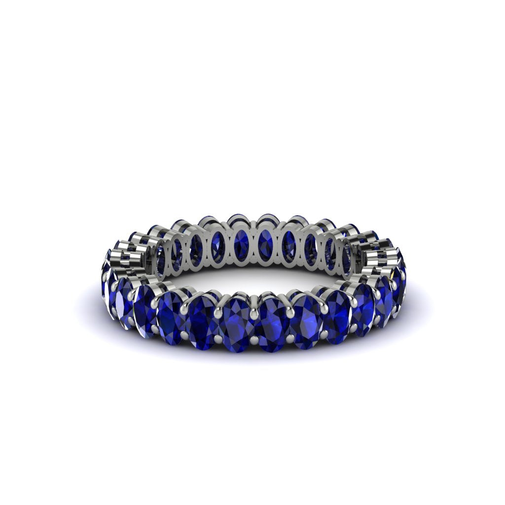 Oval Sapphire Classic Eternity Wedding Ring - Joy No. 15