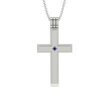 Classic Sapphire Gold Cross Pendant - Abel No. 15 image 1