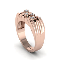Diamond Cluster Elegance Men's Fashion Ring - Navy No. 2 image 1
