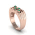 Emerald Cluster Elegance Men's Fashion Ring - Navy No. 5 image 1