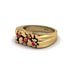 Ruby Cluster Elegance Men's Fashion Ring - Navy No. 10 image 3